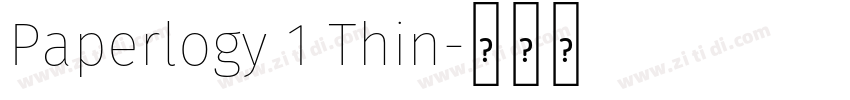 Paperlogy 1 Thin字体转换